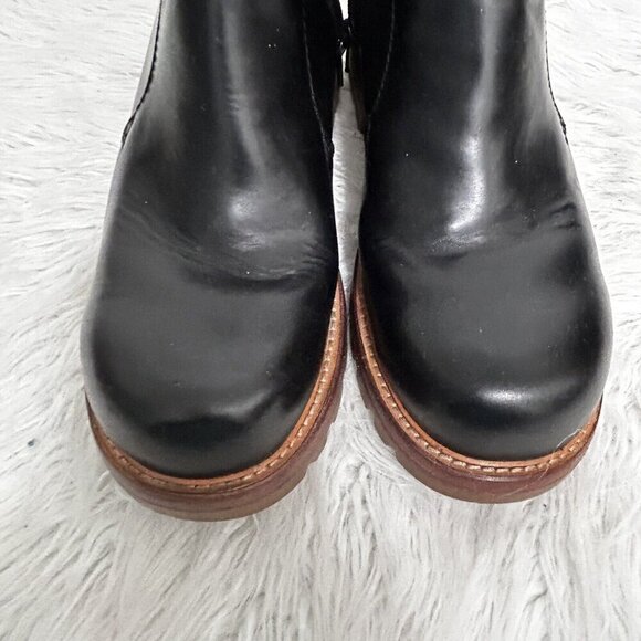 SAO by Stacy Adams Men's Sz 10 Chukka Chelsea Black Leather Ankle Boots Side Zip - Picture 4 of 9